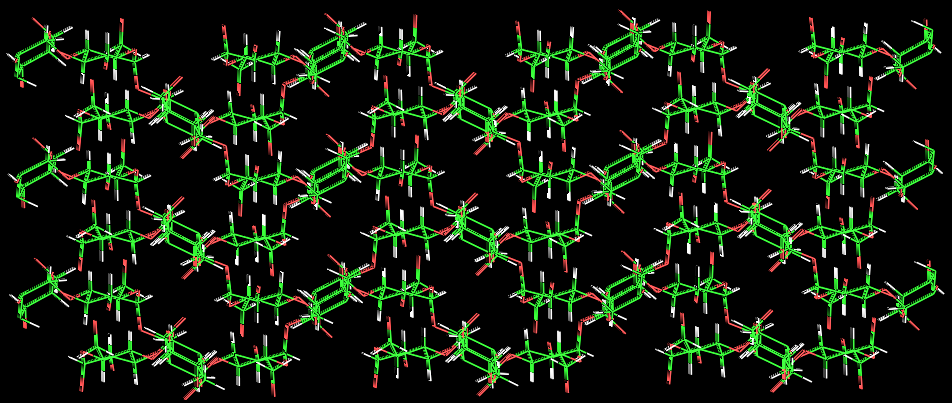 Nigeran-crystal packing